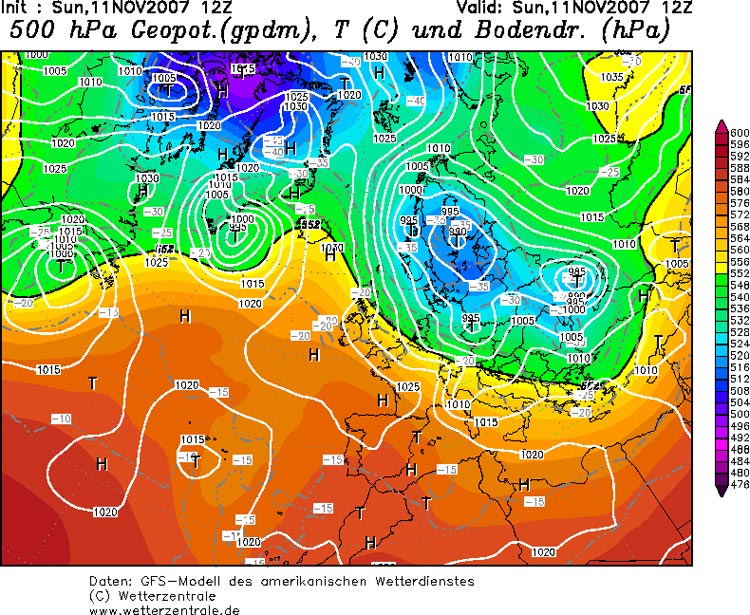 Carta a 500 hPa