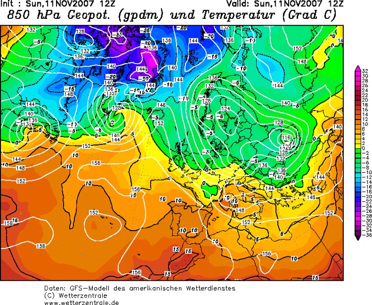 Carta a 850 hPa