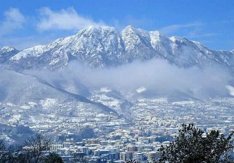 Cava de' Tirreni con la neve